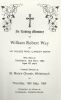 Funeral Notice - William Robert way