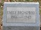 Grave of Emily Broadway