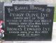 Grave of Peggy Olive Lye (nee Barrett)