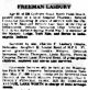 Obituary of Freeman Lasbury